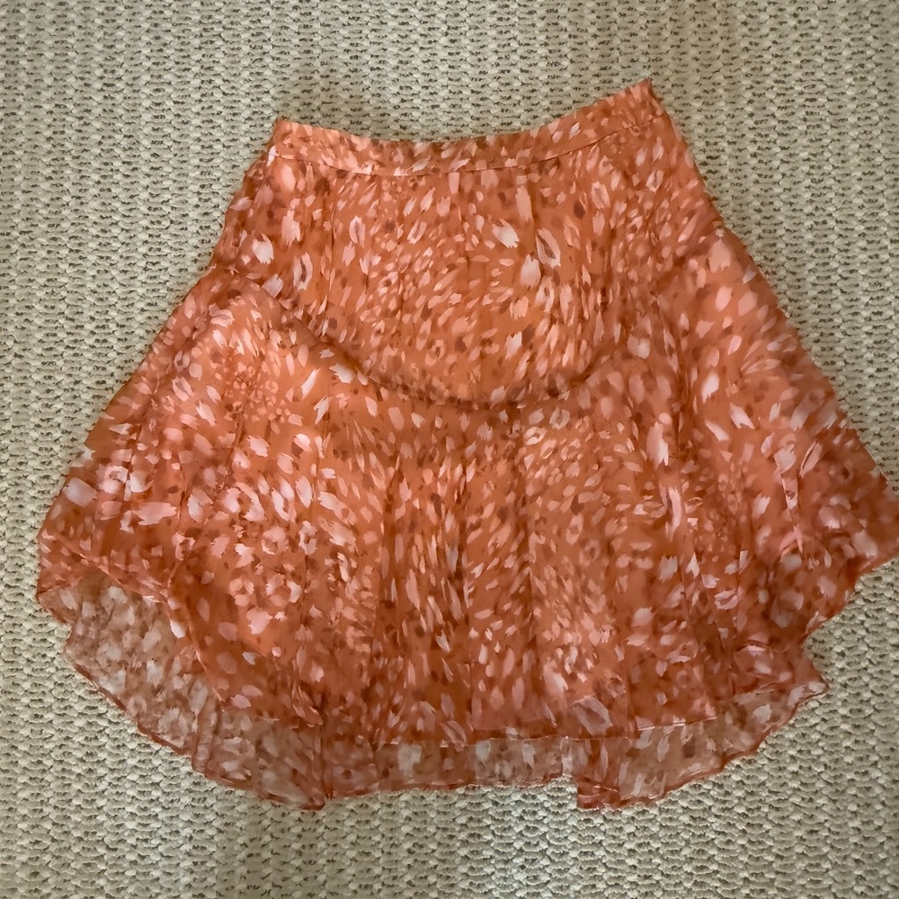MILLY Coral Flare Mini/Knee length skirt SZ S